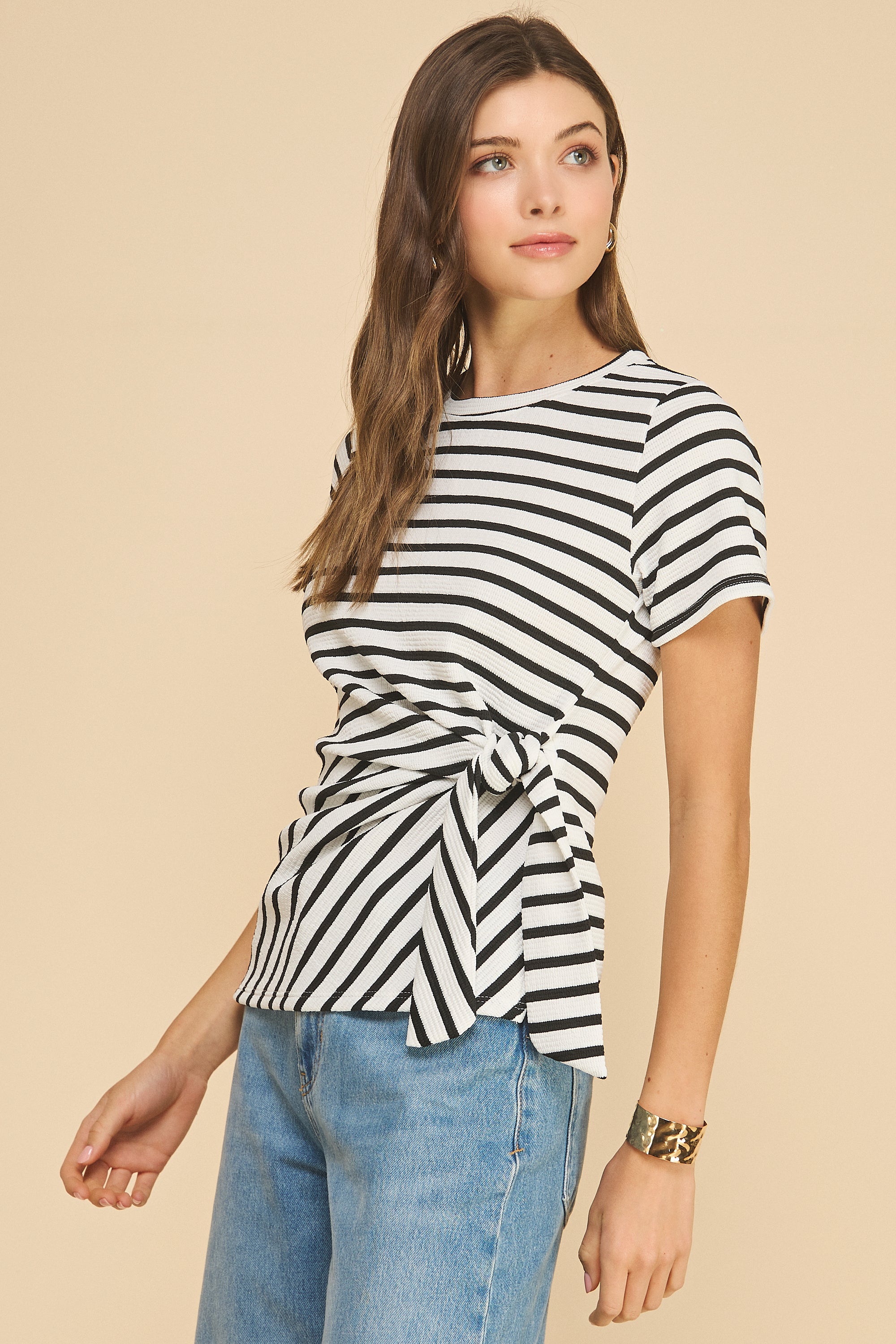 Areum Knot Top Striped