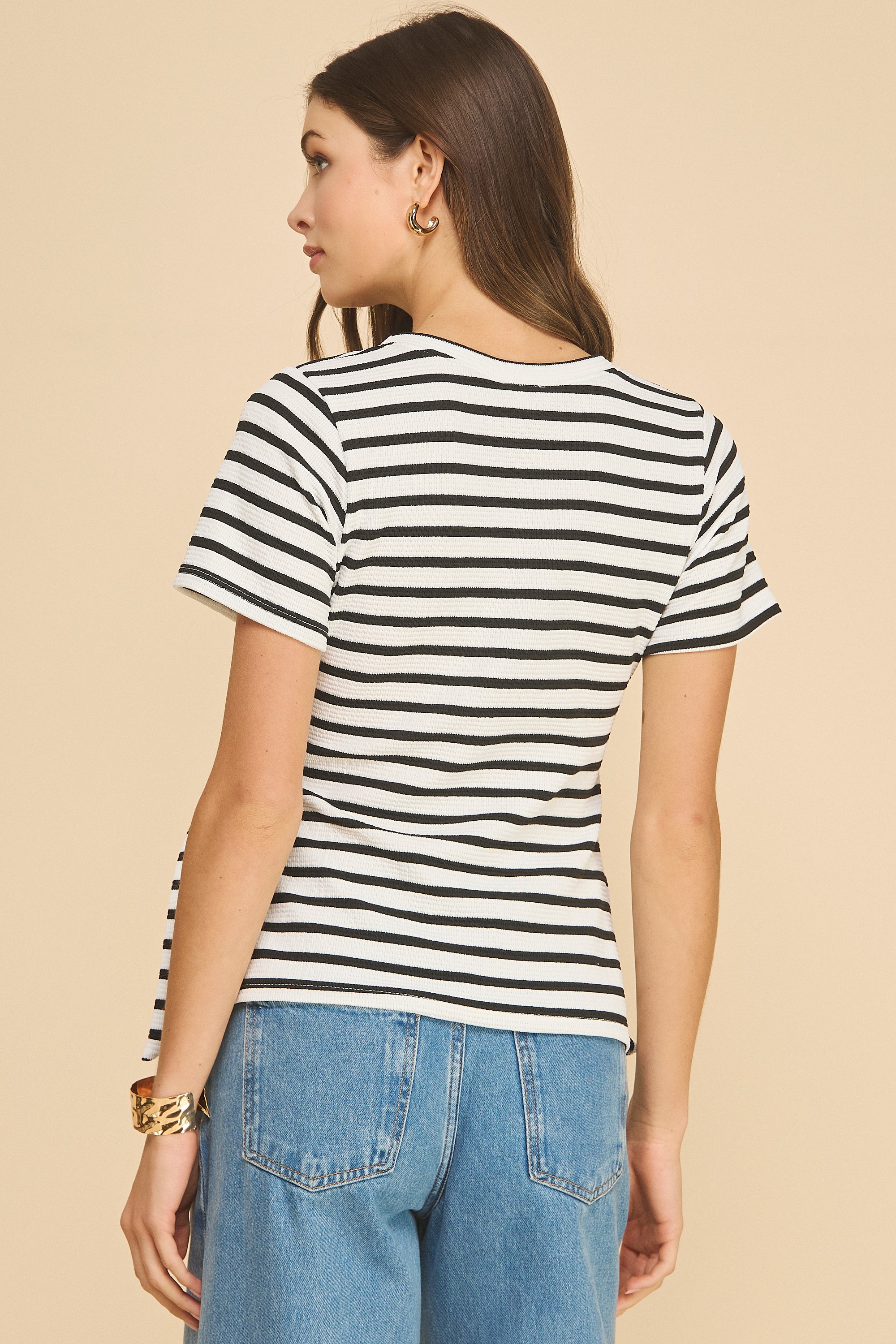 Areum Knot Top Striped