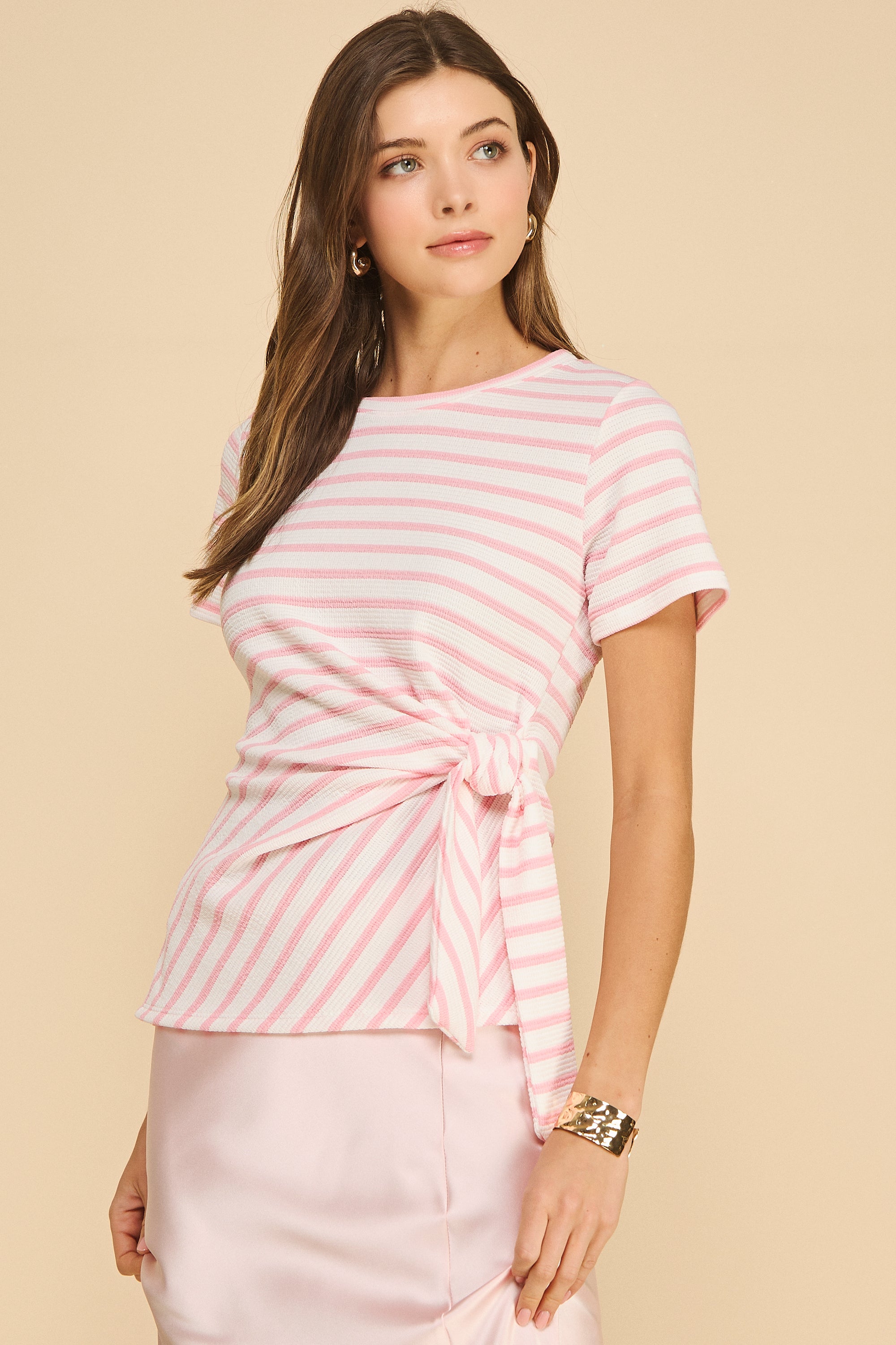 Areum Knot Top Striped