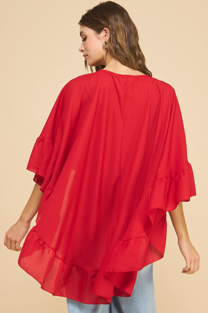 Ruffled Boho Top