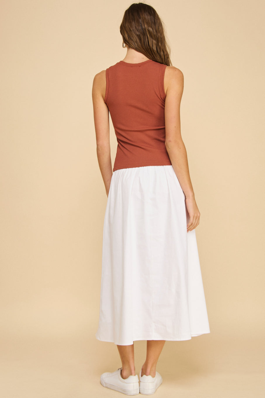 Drop-Waist Midi Dress