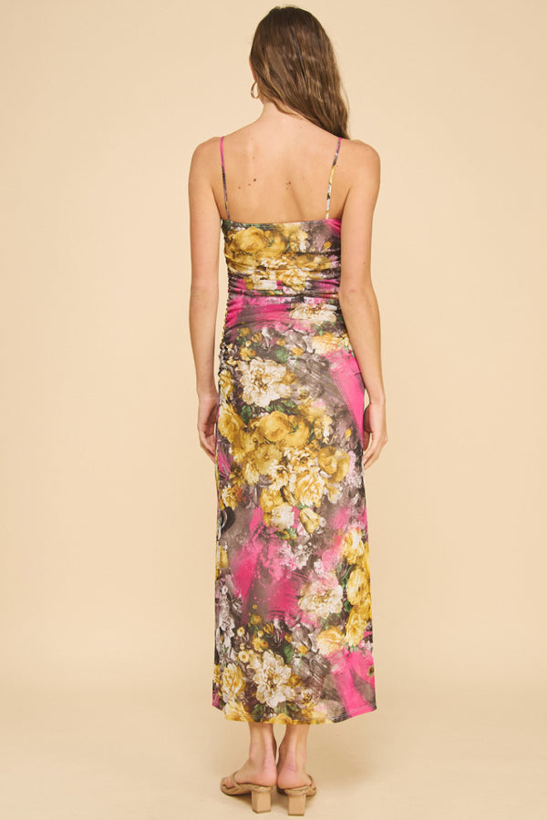 Mesh Ruched Dress