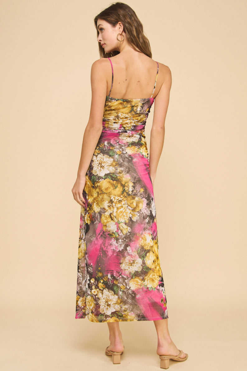 Mesh Ruched Dress