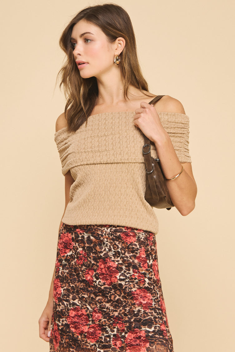 Off The Shoulder Knit Top