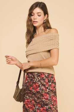 Off The Shoulder Knit Top