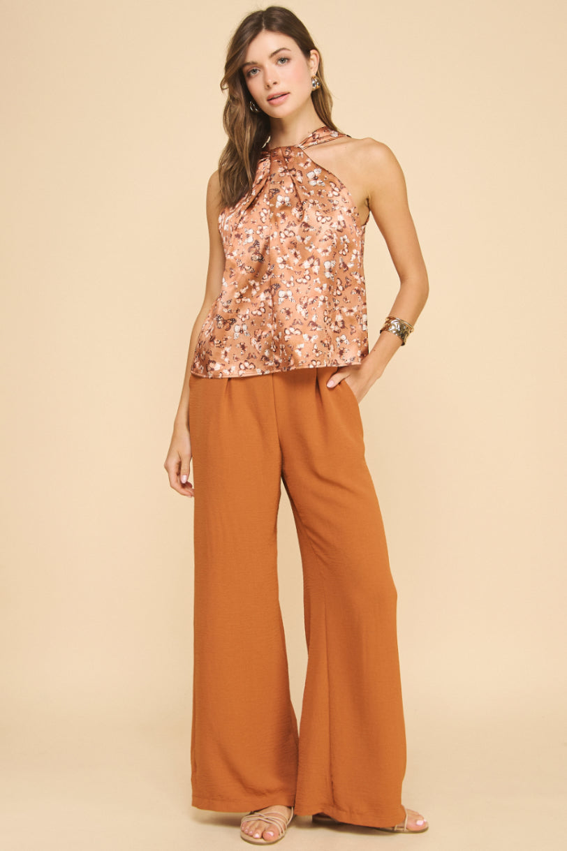 Sahar Crossover Halter Top