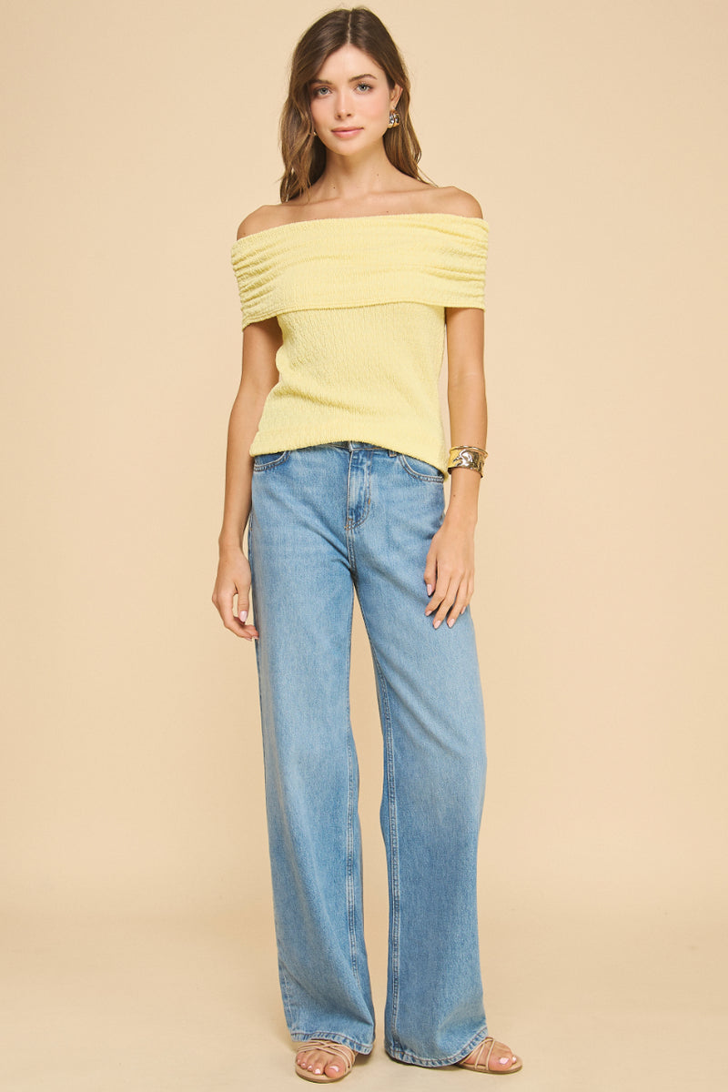 Off The Shoulder Knit Top