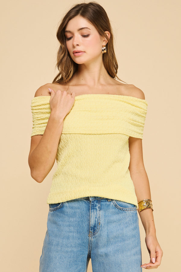 Off The Shoulder Knit Top