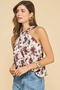 Sahar Crossover Halter Top