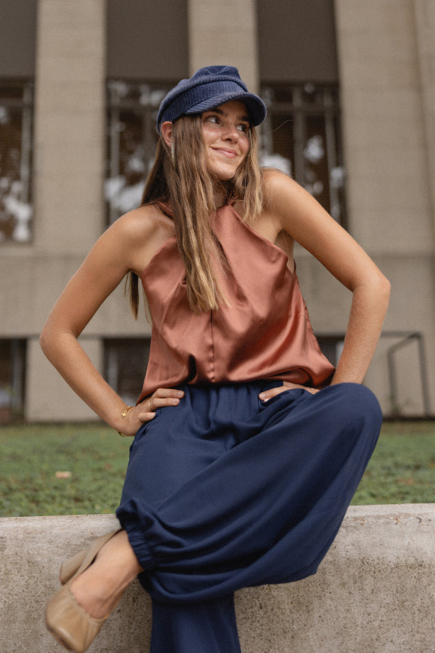 Sahar Crossover Halter Top