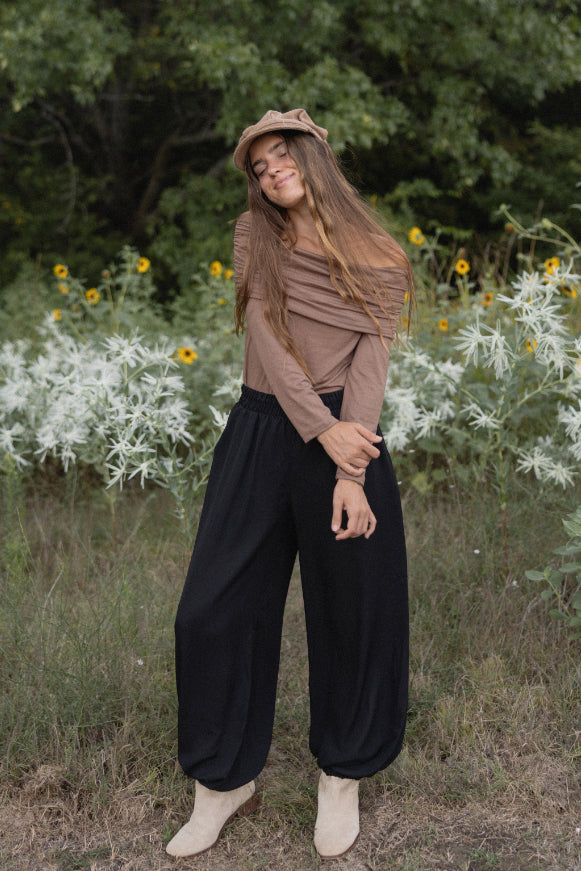 Off The Shoulder Long Sleeves Top