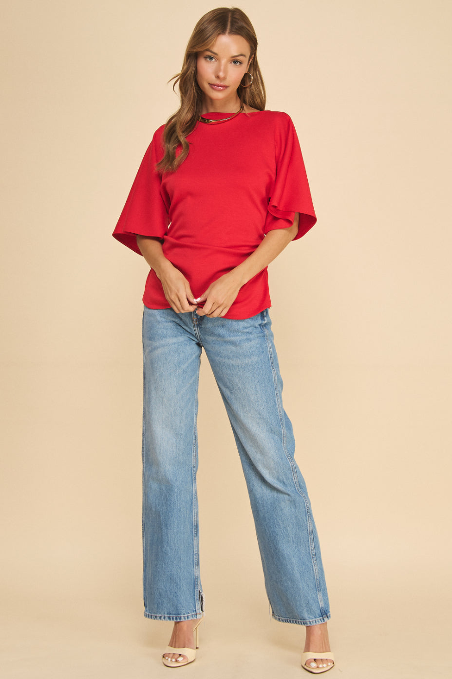 Elise Side Ruched Top