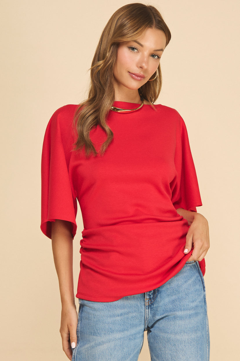 Elise Side Ruched Top