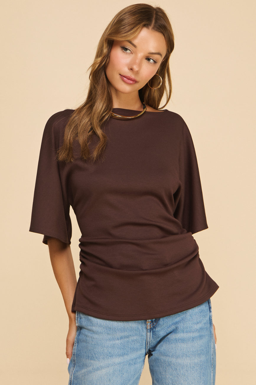 Elise Side Ruched Top