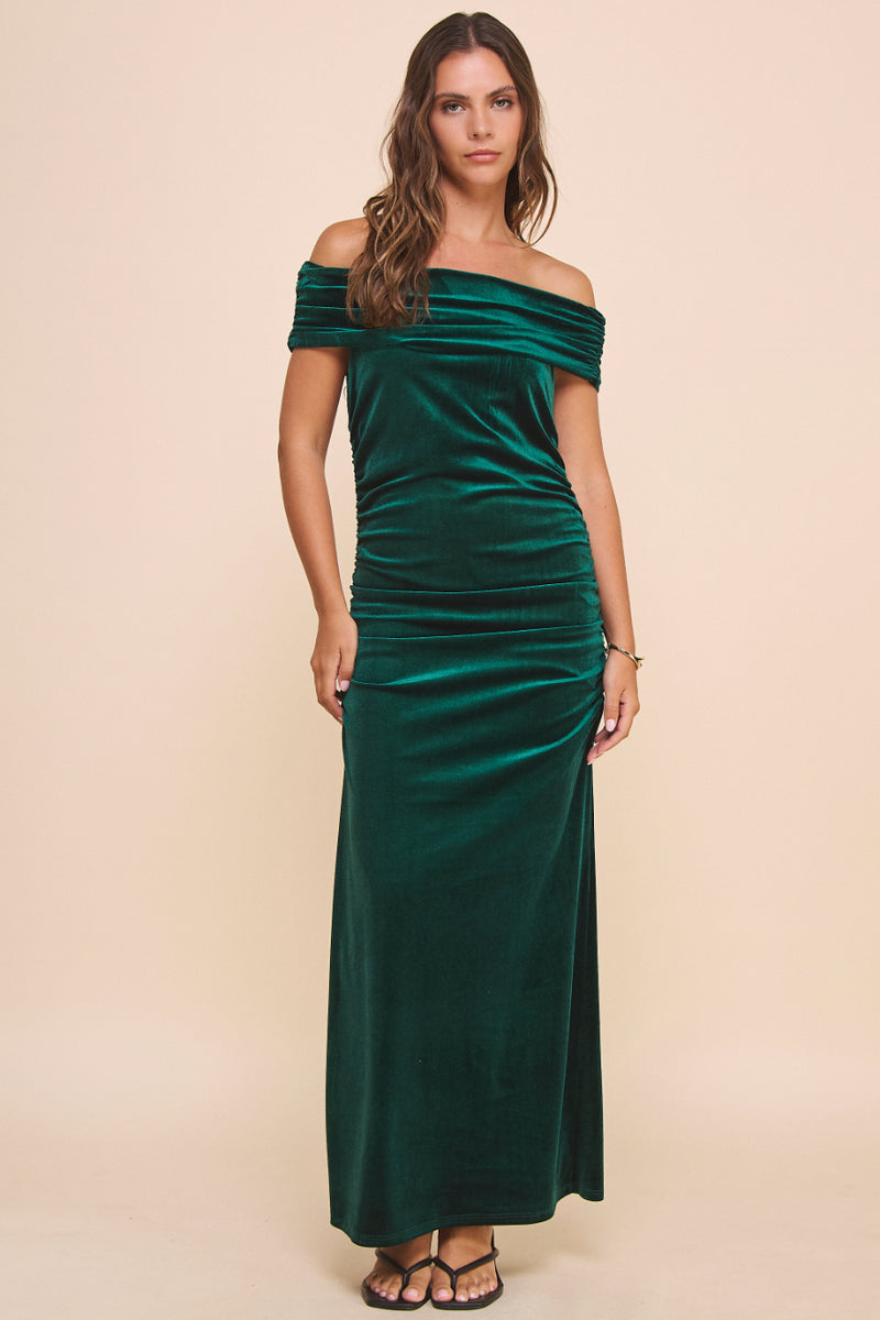 Sofia Off Shoulder Velvet Dress