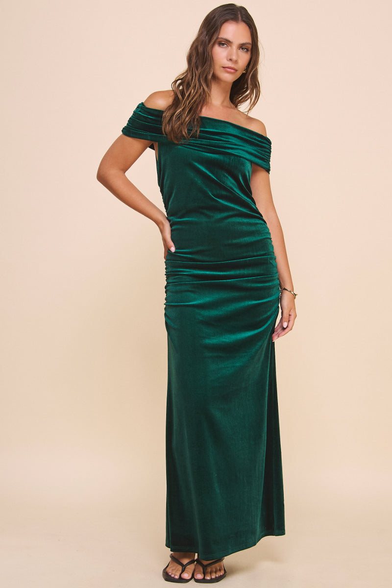 Sofia Off Shoulder Velvet Dress