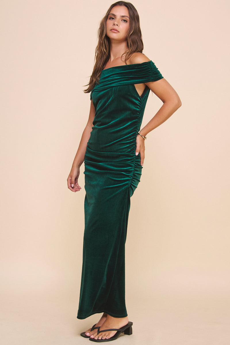 Sofia Off Shoulder Velvet Dress