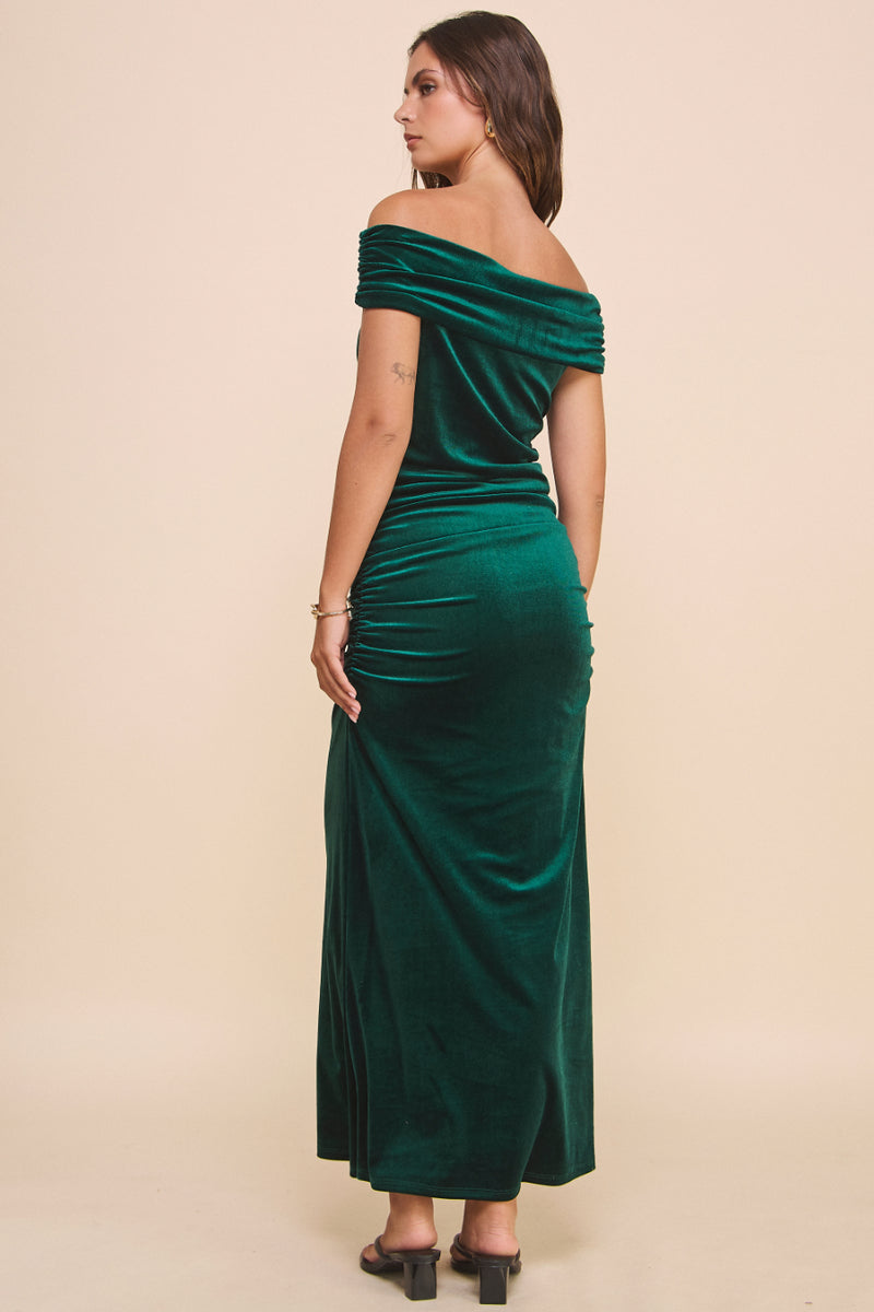 Sofia Off Shoulder Velvet Dress