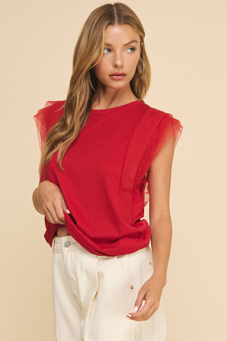 Ivy Wide Leg Twill Pants