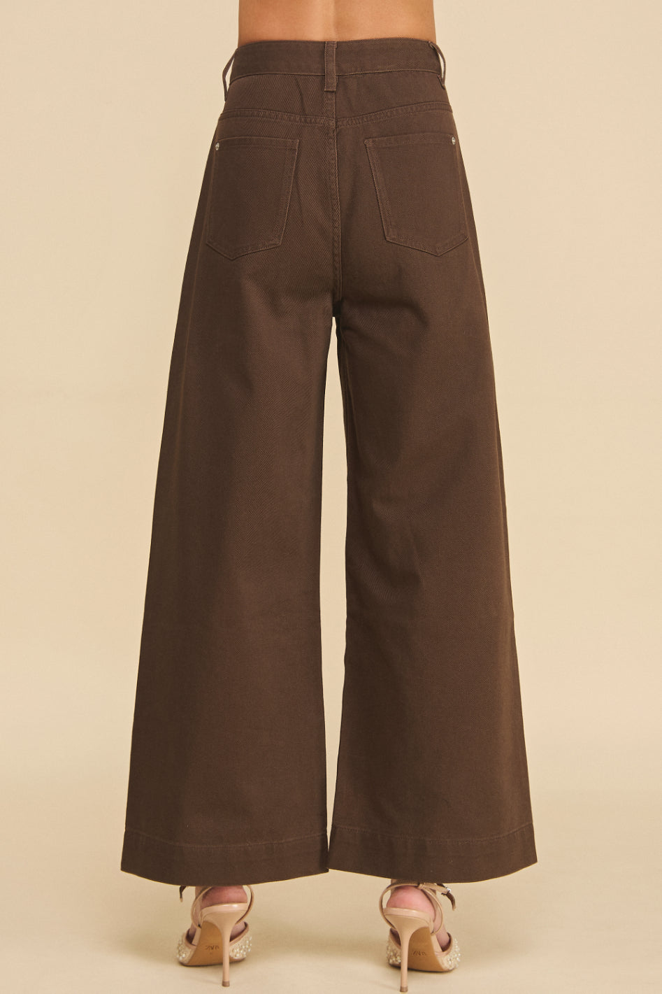 Ivy Wide Leg Twill Pants