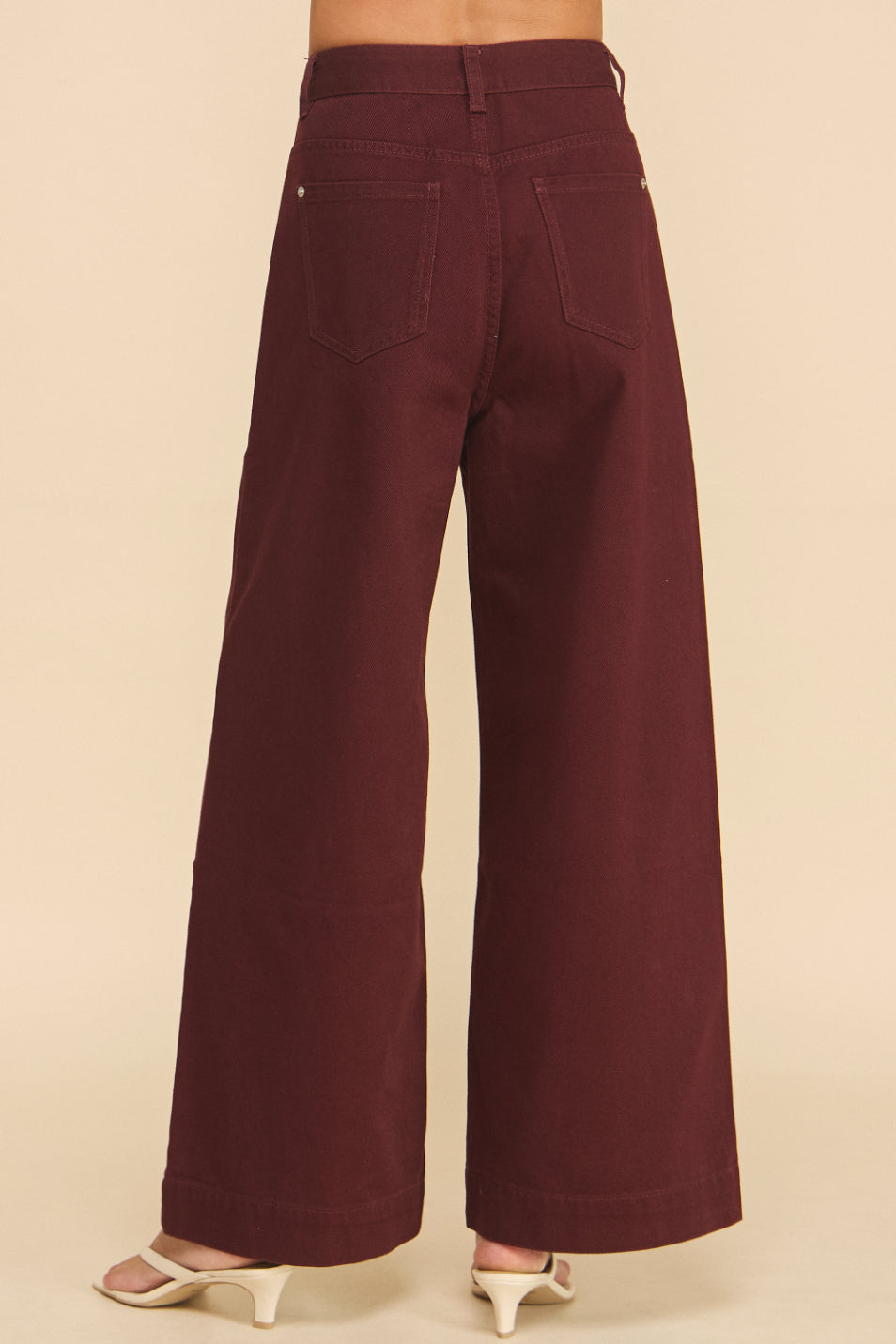 Ivy Wide Leg Twill Pants