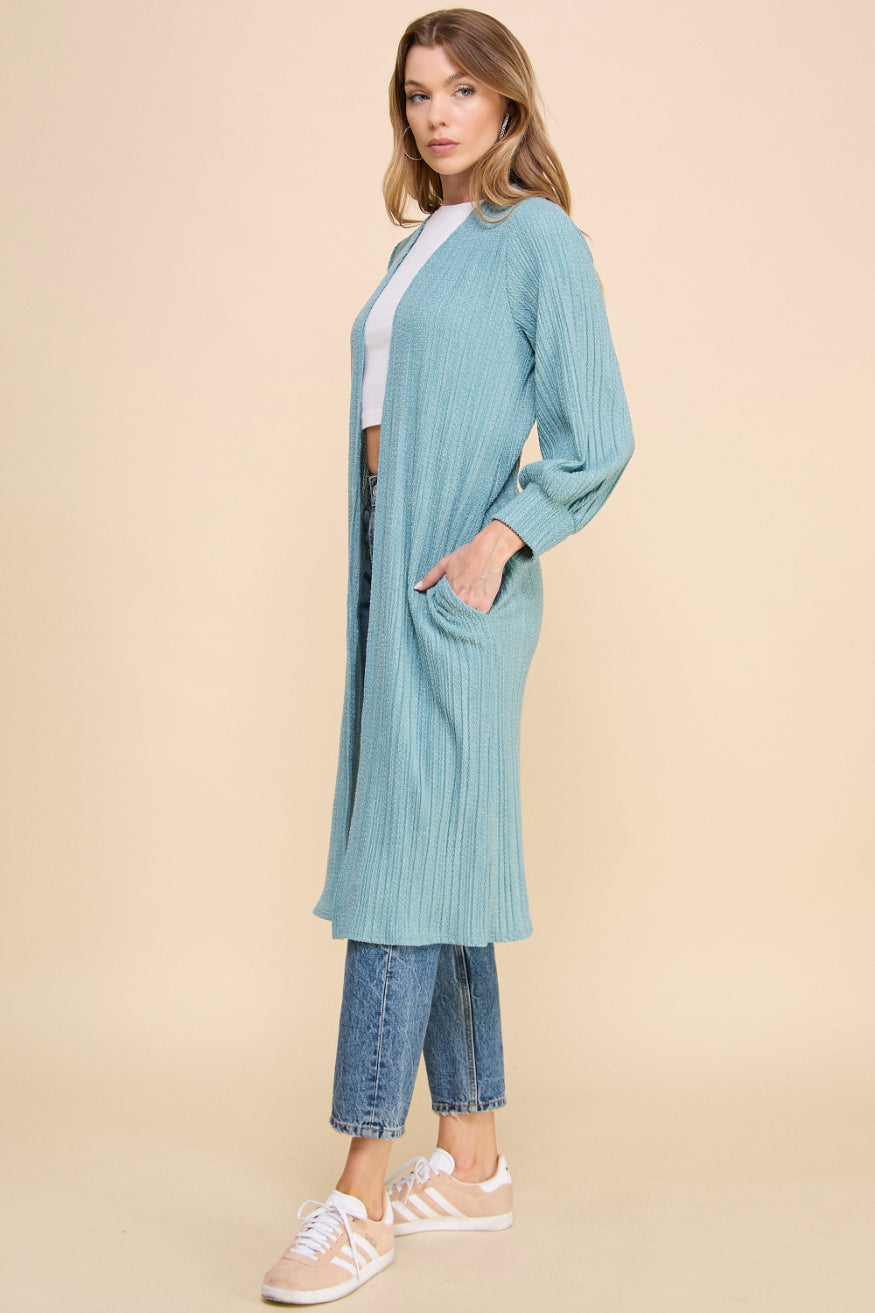 Macaron Pleated Cardigan