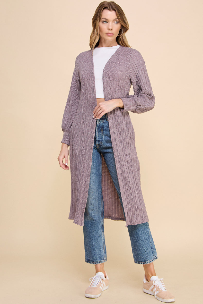 Macaron Pleated Cardigan