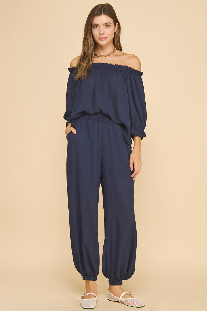 Off the shoulder Chiffon Top