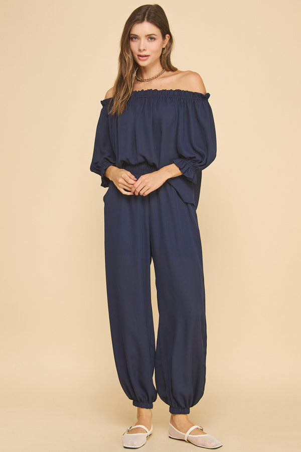 Off the shoulder Chiffon Top