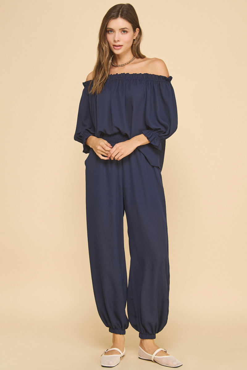 Off the shoulder Chiffon Top