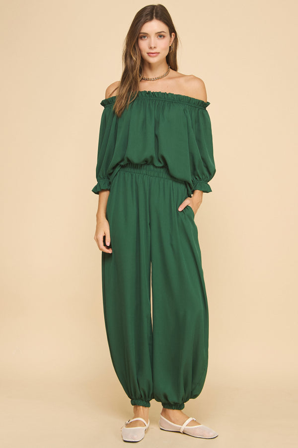Off the shoulder Chiffon Top