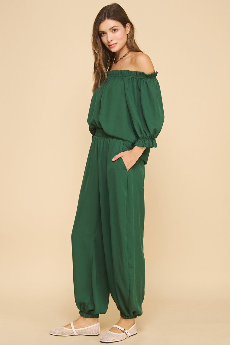 Off the shoulder Chiffon Top