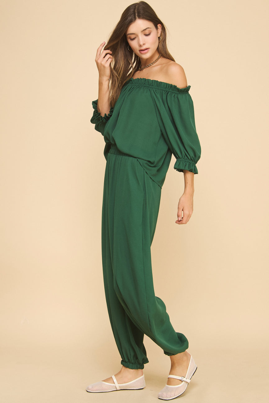 Off the shoulder Chiffon Top