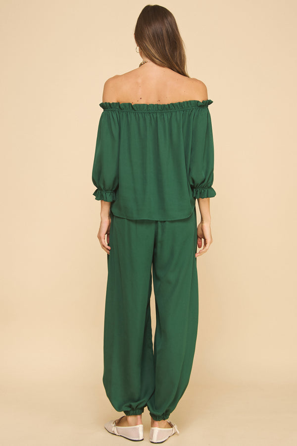 Off the shoulder Chiffon Top