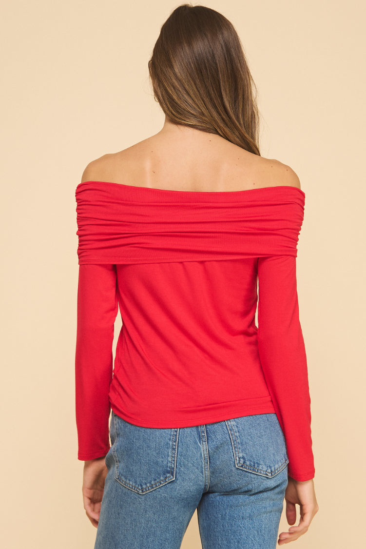 Off The Shoulder Long Sleeves Top