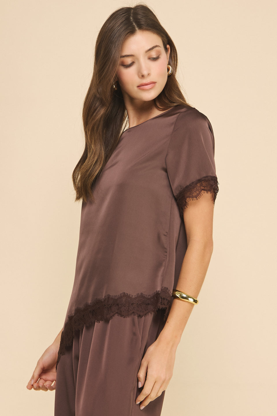 Lueur Satin Wide Leg Pants