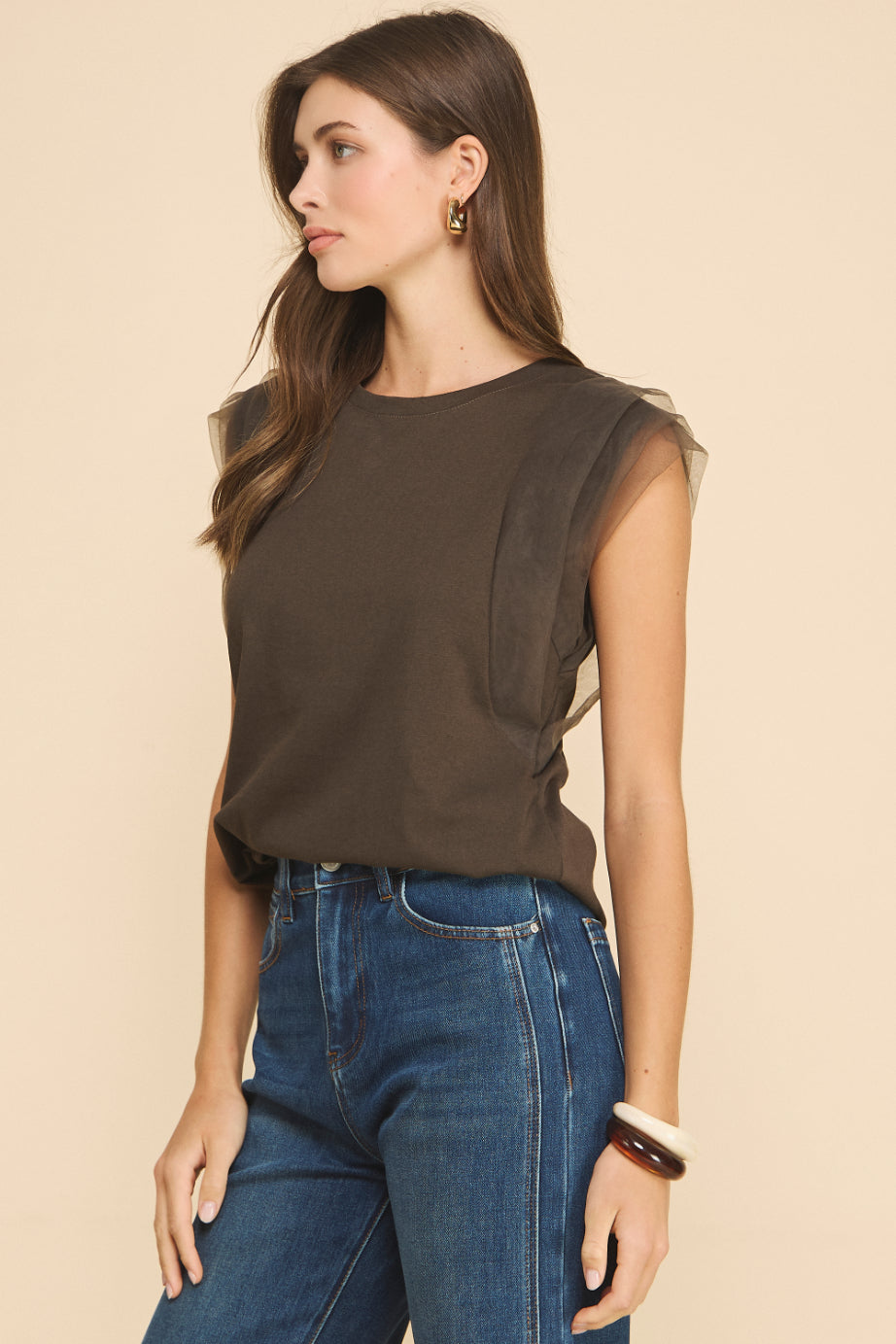Halo Tulle Muscle Tee
