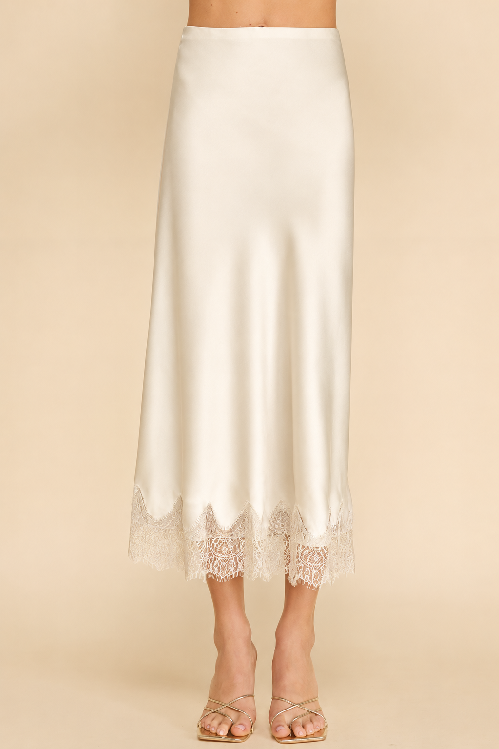 Muse Slip Skirt with Lace Detail