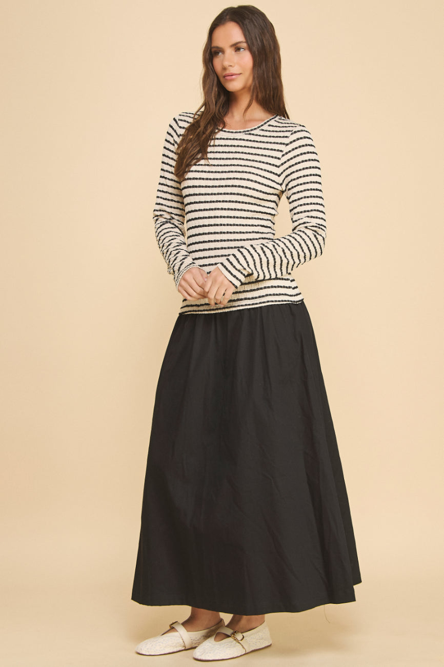 Hepburn Drop-Waist Midi Dress