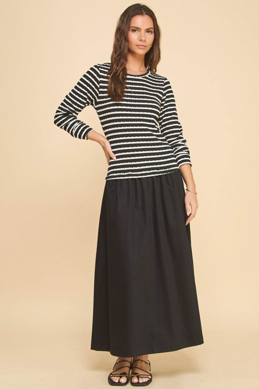 Hepburn Drop-Waist Midi Dress