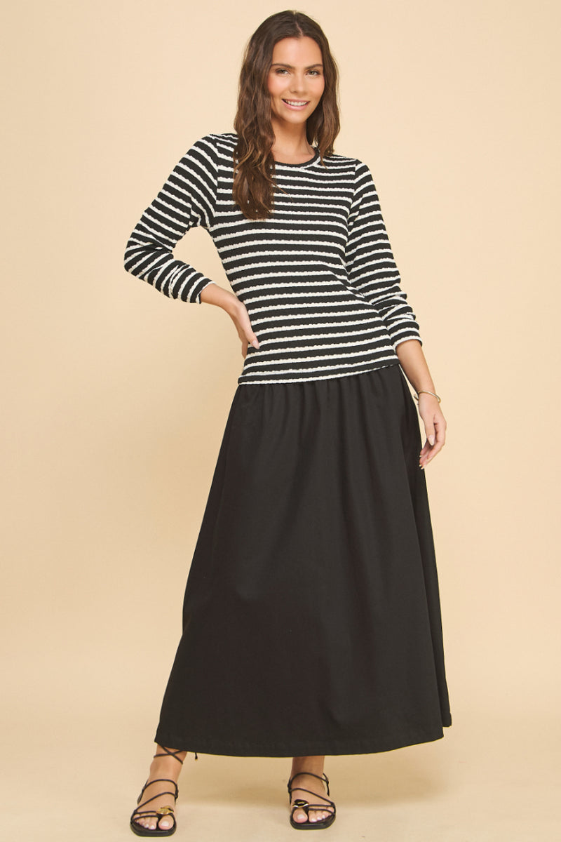 Hepburn Drop-Waist Midi Dress