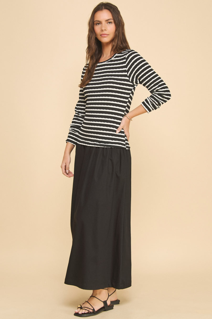 Hepburn Drop-Waist Midi Dress