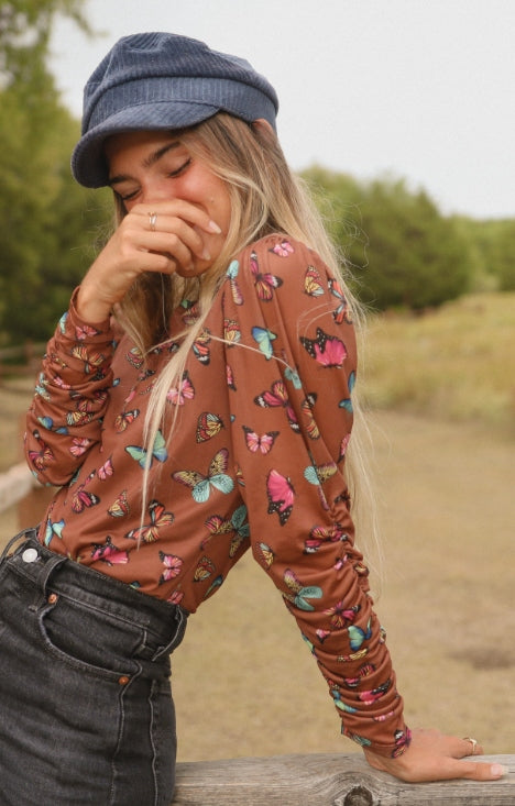 Colorful Butterflies Blouse