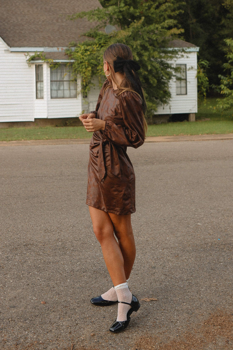 Pleather Knot Dress