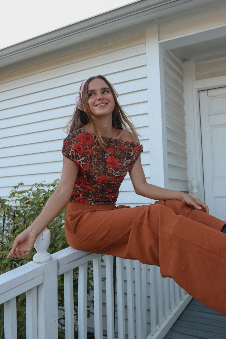 Off the shoulder Mesh Top