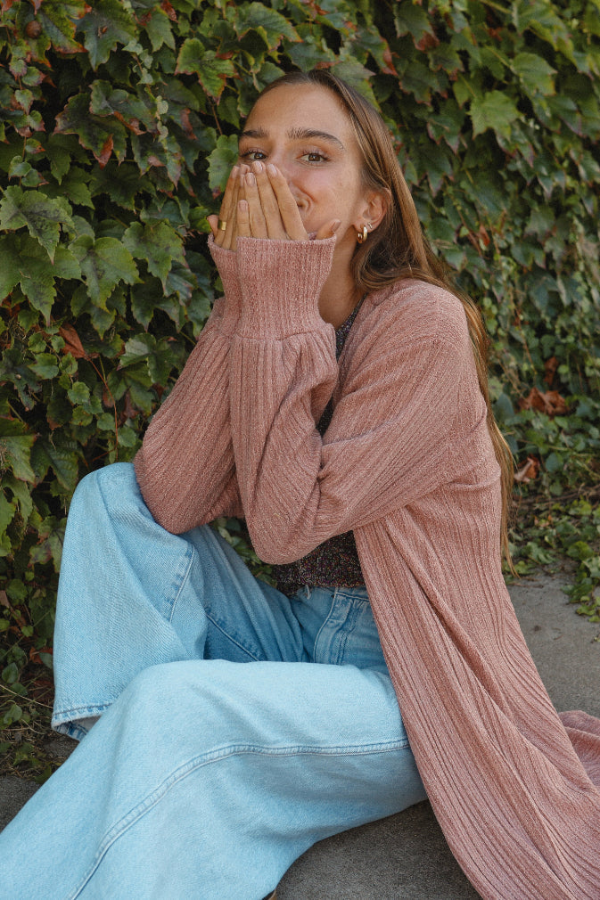 Macaron Pleated Cardigan