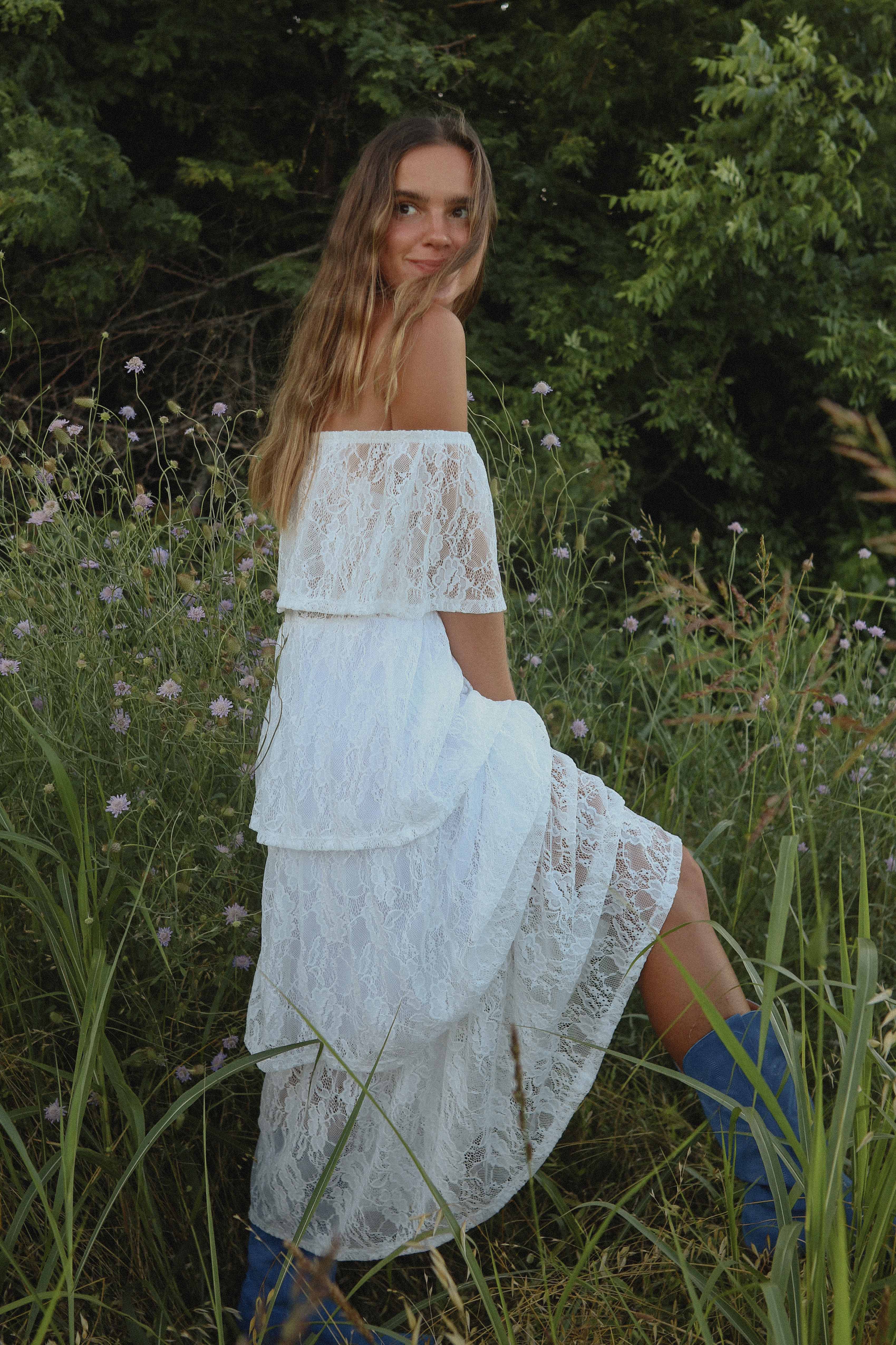 Off the Shoulder Lace Dress