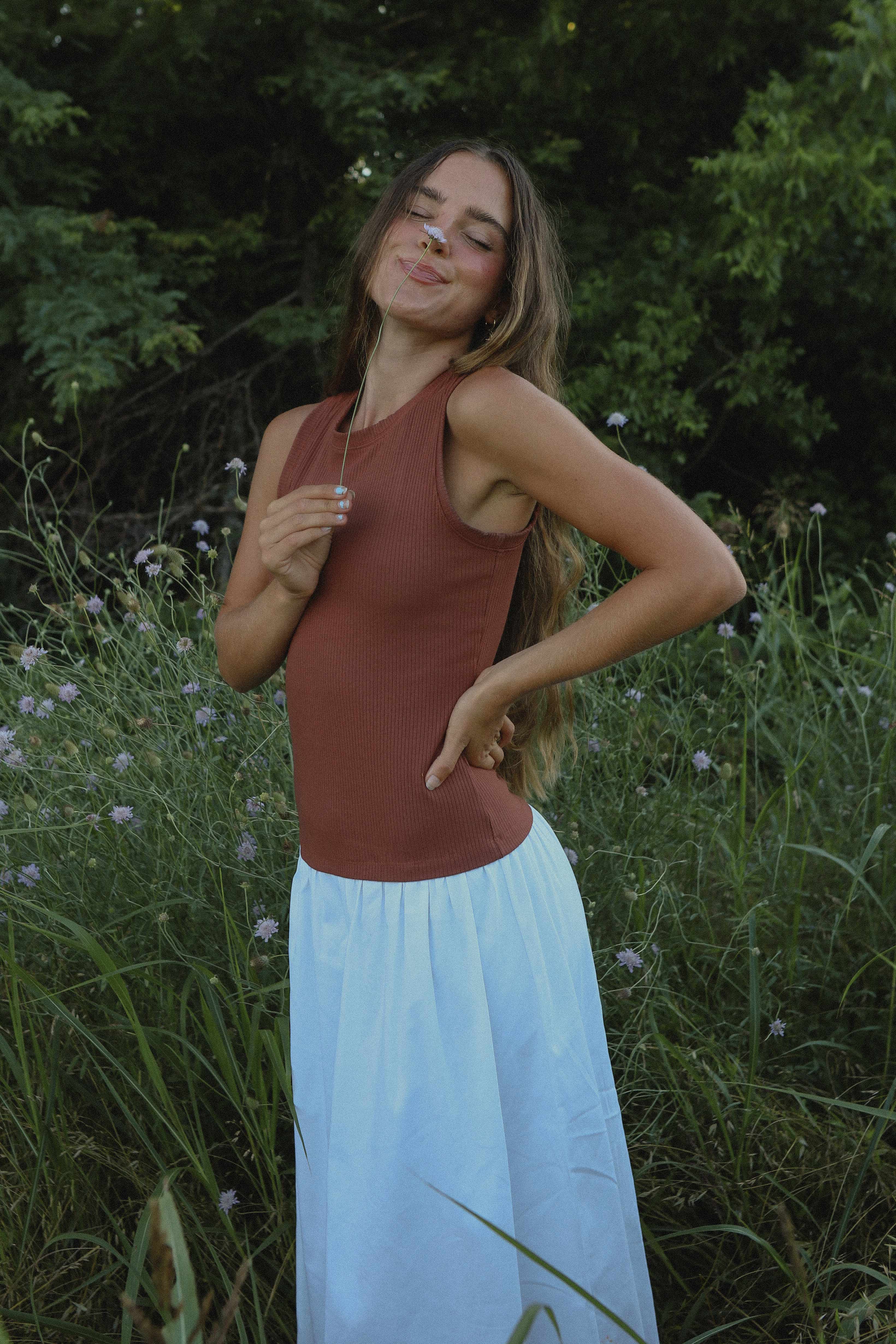 Drop-Waist Midi Dress