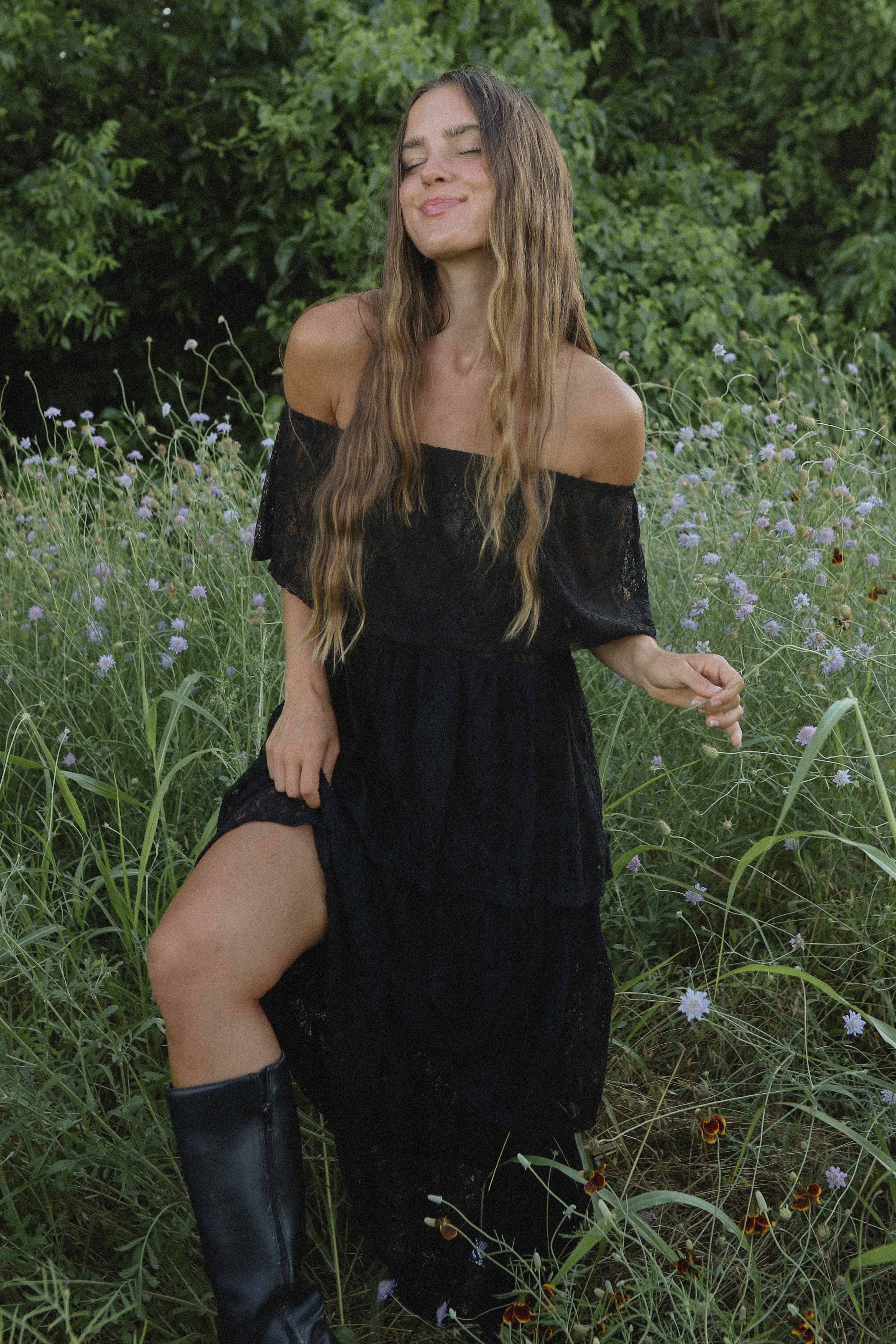 Off the Shoulder Lace Dress