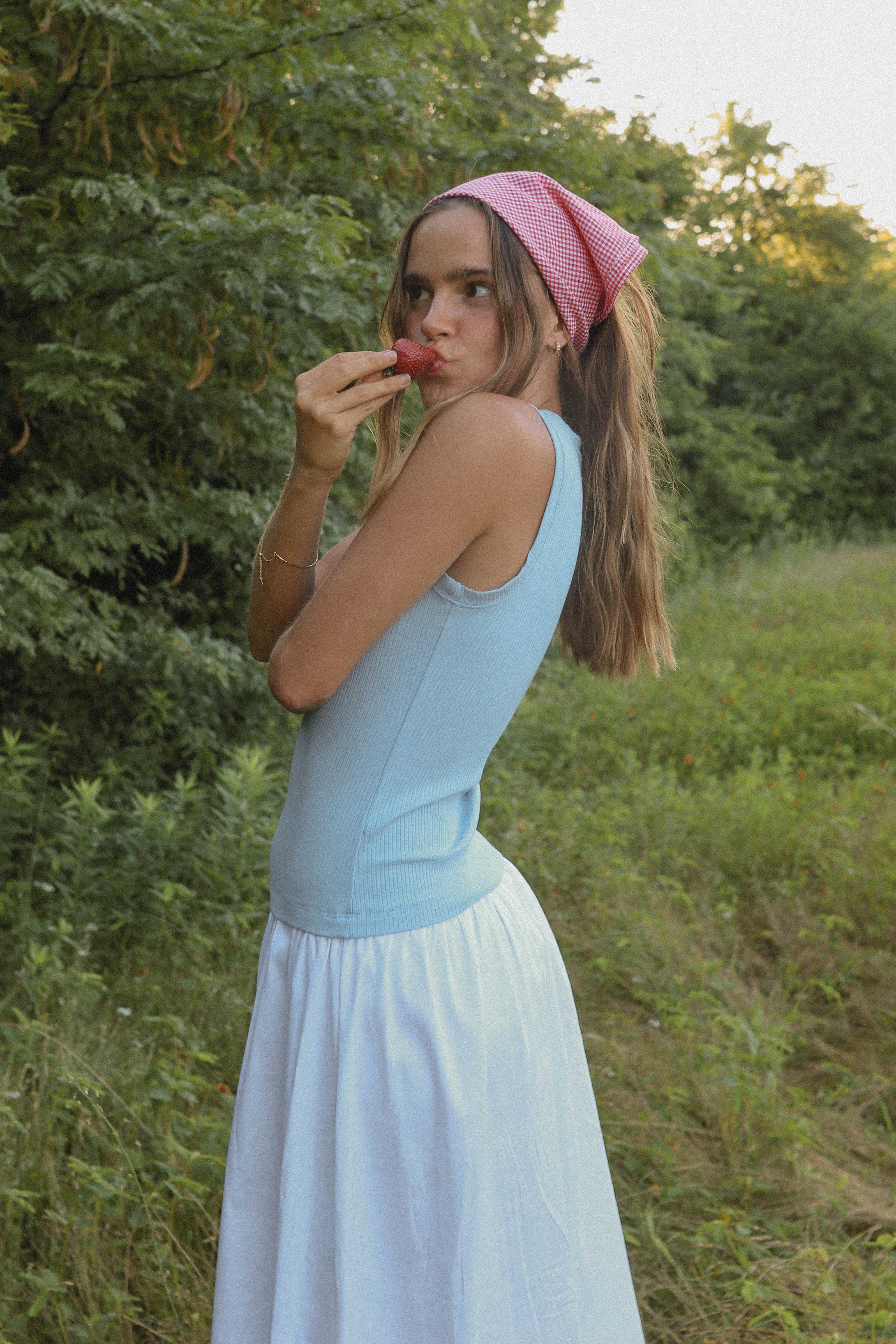 Drop-Waist Midi Dress